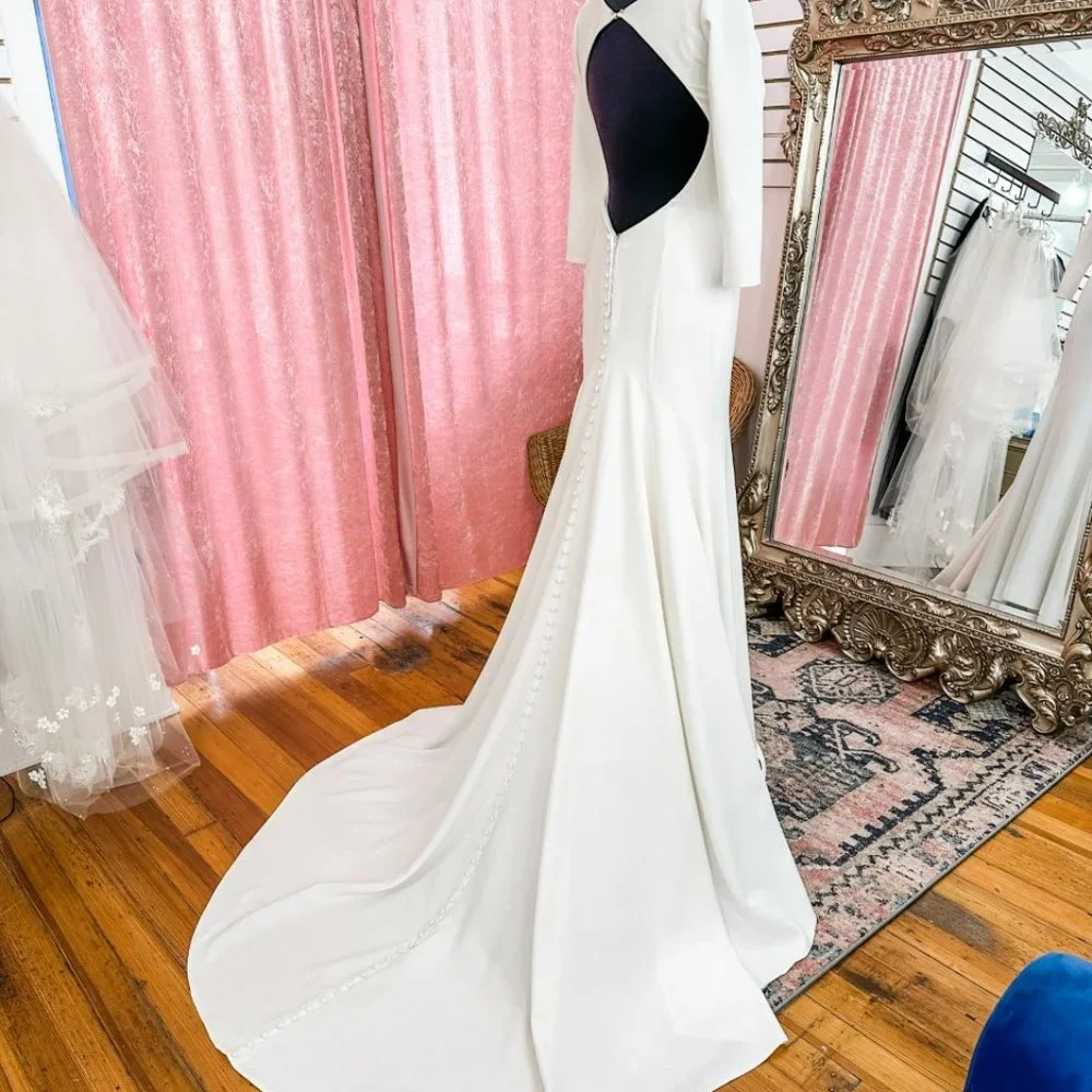 Brand New Allure #3401, New Wedding Dress, White Dress, Wedding Gown Size 8 - Picture 11 of 13